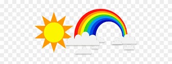 Sun And Rainbow - Rainbow Clouds Background Png