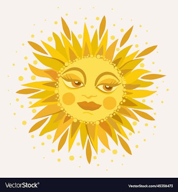 sun bright cute isolated