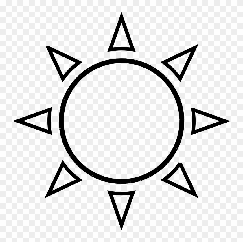Sun Clipart Black And White - Simple Sun Drawing