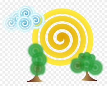 Sun Clouds Trees Weather Sunny Png Image - Landscape