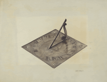 Sun Dial (ca.1938) by Michael | Free Photo - rawpixel