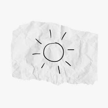 Sun doodle clipart, ripped paper | Free PSD - rawpixel