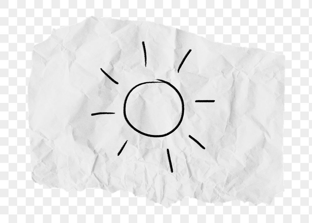 Sun doodle png sticker, torn | Free PNG - rawpixel