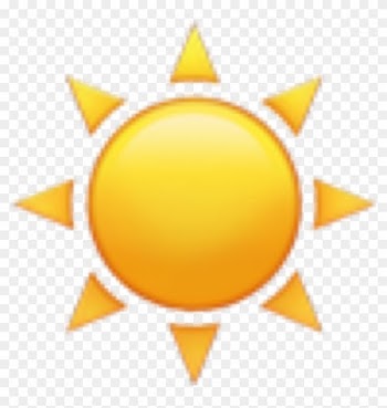 Sun Emoji Emojis Emojisticker Sunrise Sunset Sunny - Sun And Cloud Emoji