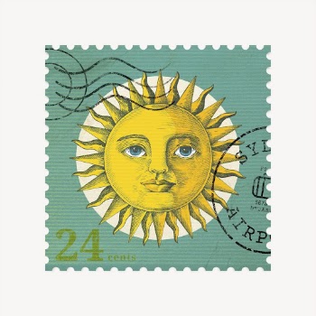Sun ephemera post stamp collage | Free PSD - rawpixel
