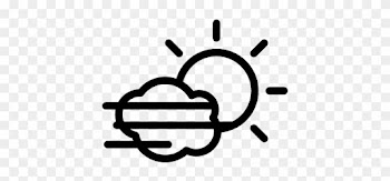 Sun, Fog And Clouds Outline Vector - Sun, Fog And Clouds Outline Vector