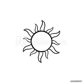 Sun hand drawn outline doodle icon