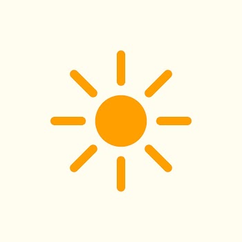 Sun icon psd symbol