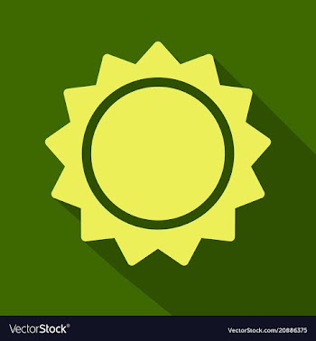 Sun icon trendy summer symbol for website design vector image