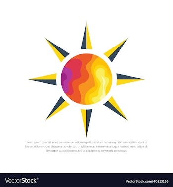 sun logo icon geometric abstract triangle graphic