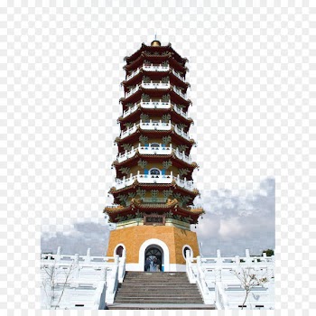 Sun Moon Lake Xuanguang Temple Cien Pagoda - Taiwan's Sun Moon Lake Cien Ta 