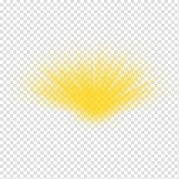 Sun ray illustration, Lighting Yellow Light beam, Free to pull the yellow beam material transparent background PNG clipart