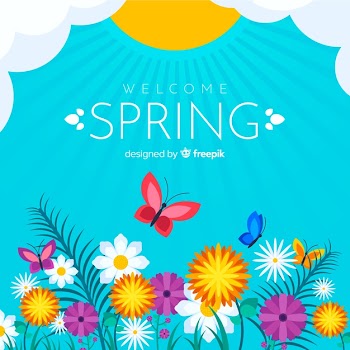 Sun rays spring background