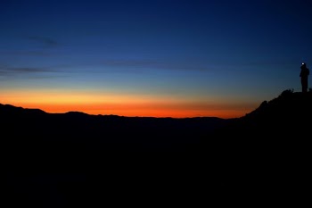 sun set over the horizon