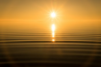 Sun setting over the Great Salt Lake