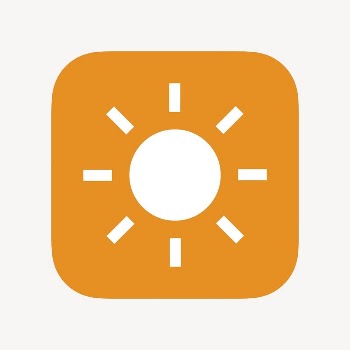 Sun, weather icon, flat graphic | Free Icons - rawpixel
