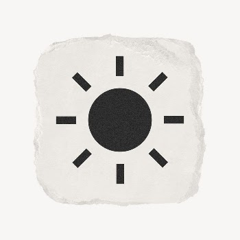 Sun, weather icon, ripped paper | Free Icons - rawpixel
