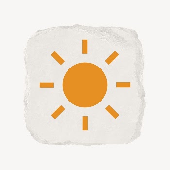 Sun, weather icon, ripped paper | Free Icons - rawpixel