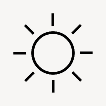 Sun, weather line icon, minimal | Free Icons - rawpixel