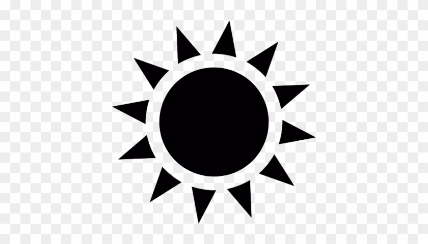 Sun With Sunrays Vector - Sun Vector Free Black