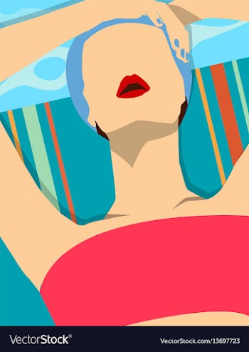 Sunbathe vector image