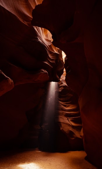 Sunbeam inside Antelope Canyon.