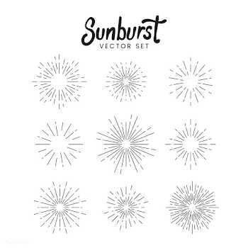 Sunburst design set | Free stock vector - 534990