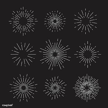 Sunburst vector set on black | Free stock vector - 534991