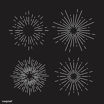 Sunburst vector set on black | Free stock vector - 535018