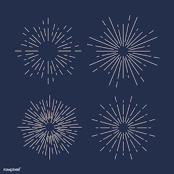 Sunburst vector set on blue | Free stock vector - 534985