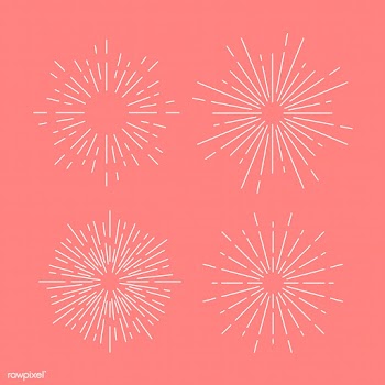 Sunburst vector set on pink | Free stock vector - 534986