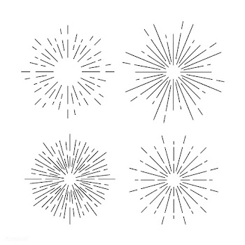 Sunburst vector set on white | Free stock vector - 535006