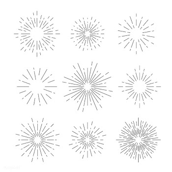 Sunburst vector set on white | Free stock vector - 535015