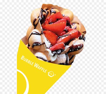 Sundae Belgian waffle Junk food Fast food - bubble Waffle 
