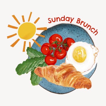 Sunday brunch, cute breakfast remix | Free Photo - rawpixel