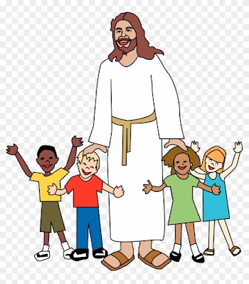 Sunday School Jesus Clip Art Merry Christmas Amp Happy - Jesus And Kids