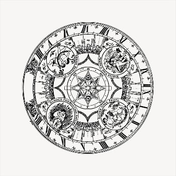 Sundial  clipart, vintage hand | Free Vector - rawpixel