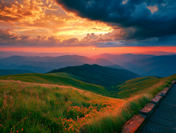 Sundown Over Mountain Meadow