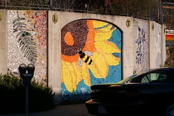 Sunflower and Bee Wall Painting