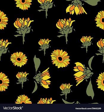 sunflower autumn harvest seamless pattern