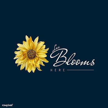 Sunflower blossom badge | Free stock vector - 545013