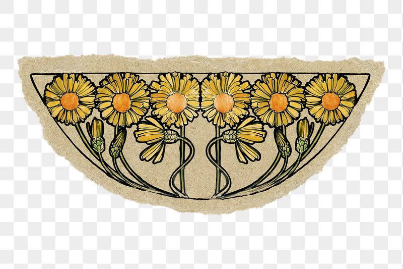 Sunflower bowl png sticker, ripped | Free PNG Illustration - rawpixel