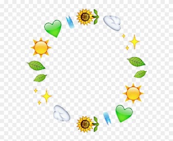 Sunflower Emoji Plant Heart Plant Leaf Cloud Sun - Transparent Png Sunflower Emoji