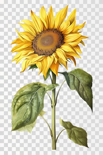 Sunflower Flower, PNG transparent background