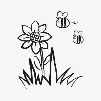 Sunflower sticker, flower doodle in black | Free PSD Illustration - rawpixel
