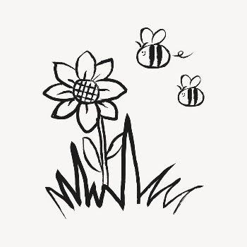 Sunflower sticker, flower doodle in black | Free Vector Illustration - rawpixel