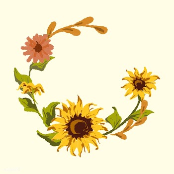 Sunflower wreath | Free stock vector - 558714