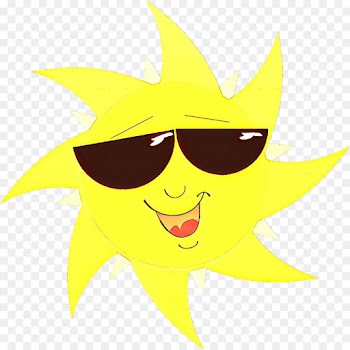 Sunglasses, Glasses, Face, Cartoon, Yellow PNG
