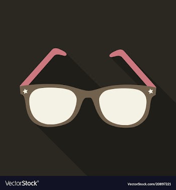 Sunglasses icon with long shadow flat design vector image