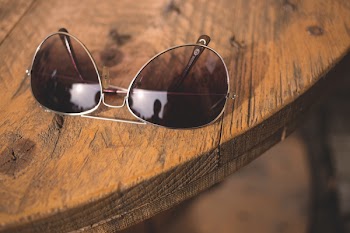 Sunglasses on a table